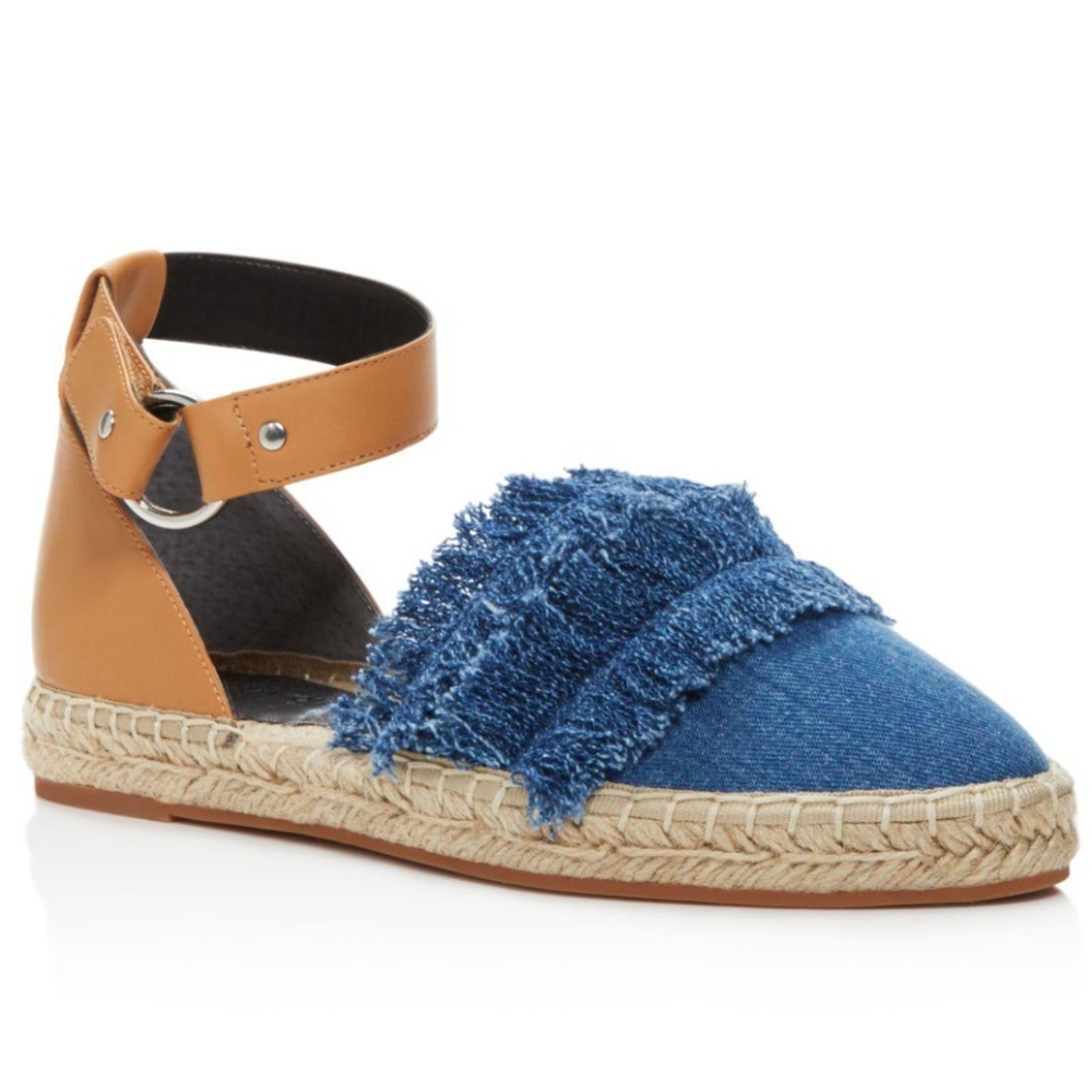 NEW Rebecca Minkoff Vicky Denim Blue Flats 8.5 M